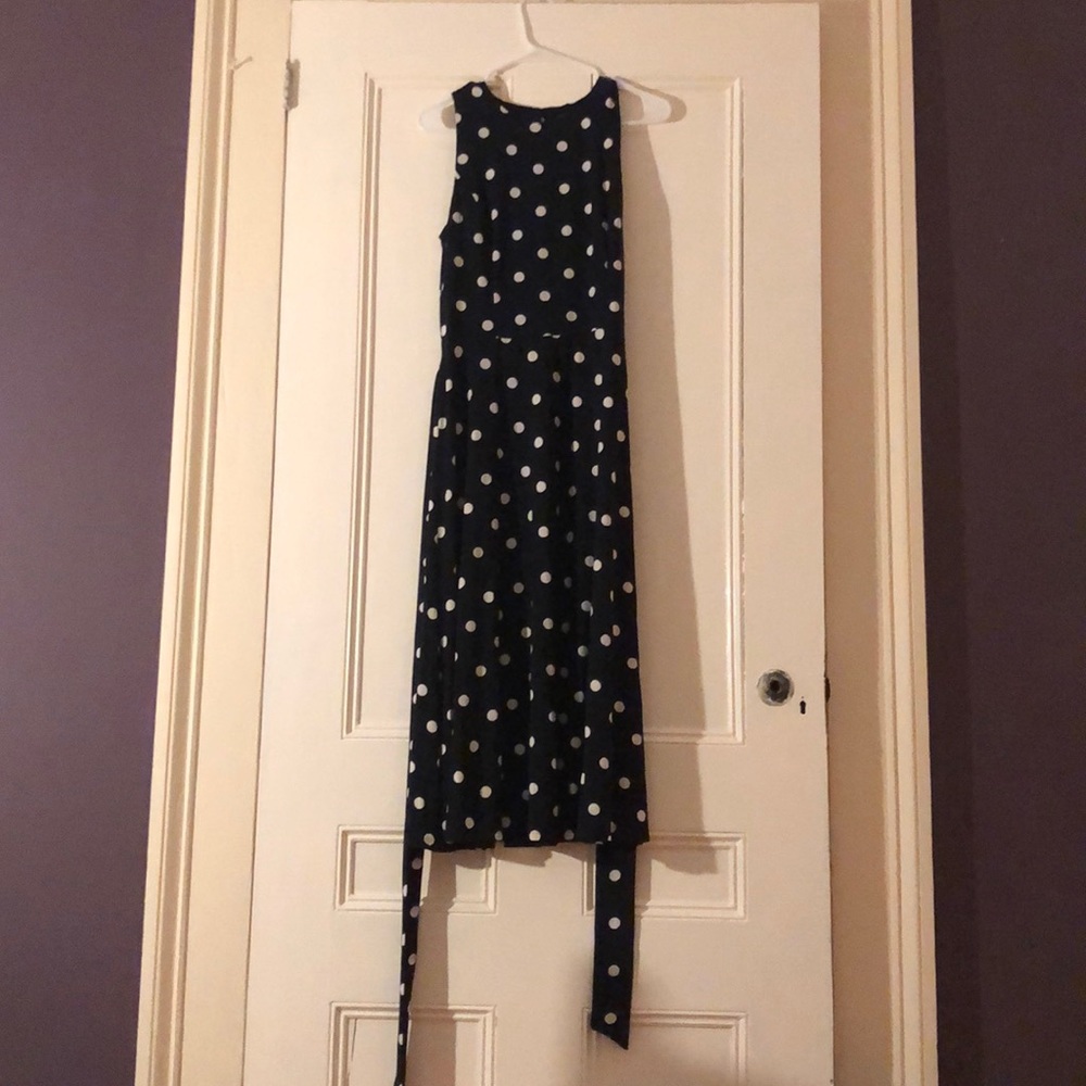 Ralph Lauren navy white polka dot dress